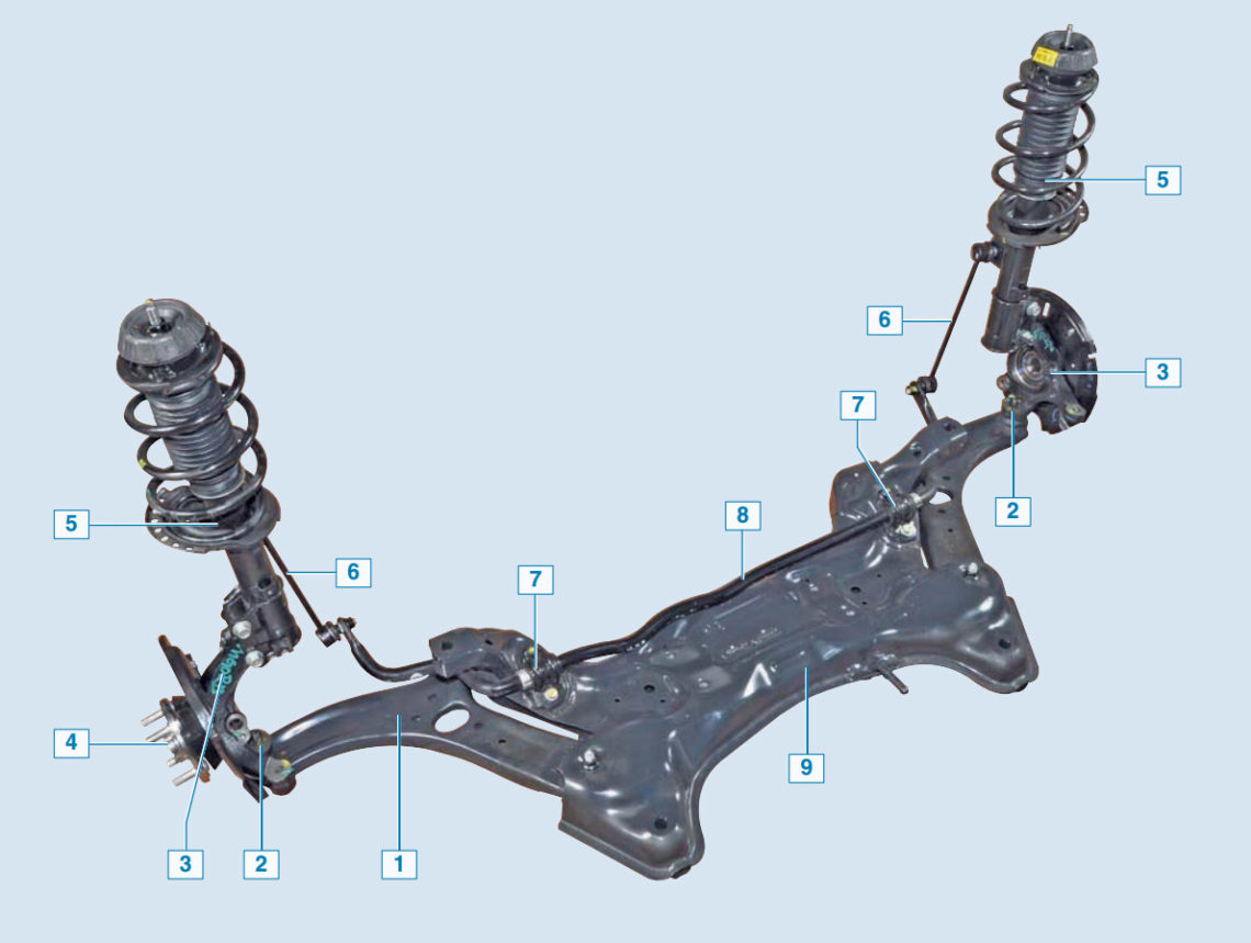 Задняя подвеска солярис схема